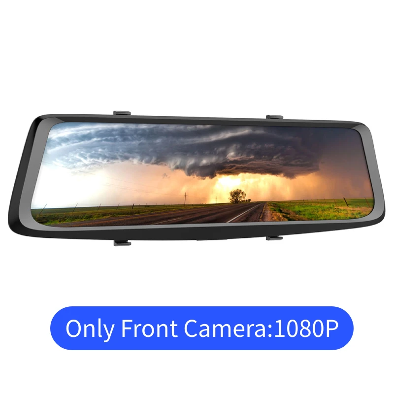 only camera 1" 1080 P сенсорный экран видеорегистратор Автомобильный видеорегистратор Камера g-сенсор ночное видение двойной объектив Авто зеркало заднего вида с 1080p резервная камера - Color Name: only camera