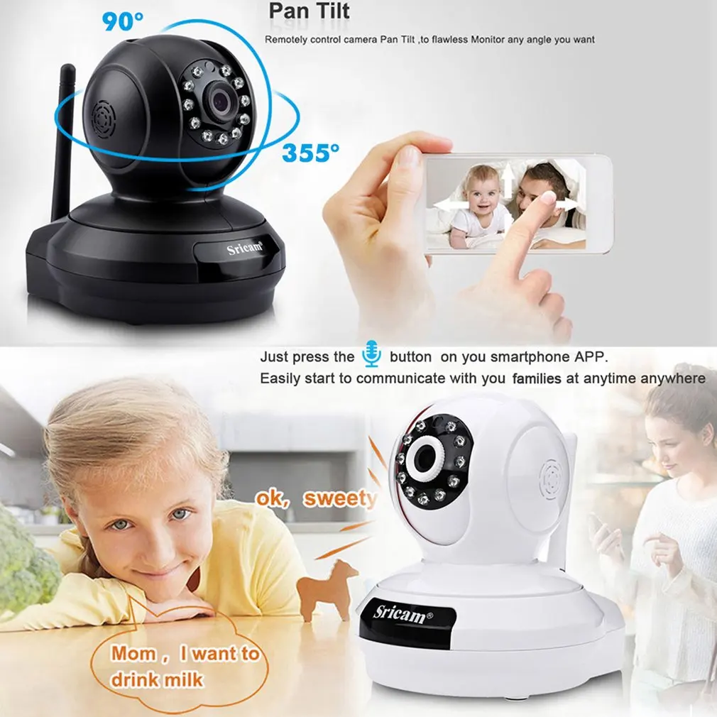 Baby Monitor Portable WiFi IP Camera 720P HD Wireless Smart Baby Camera Audio Video Record Surveillance Home Security Camera Hot