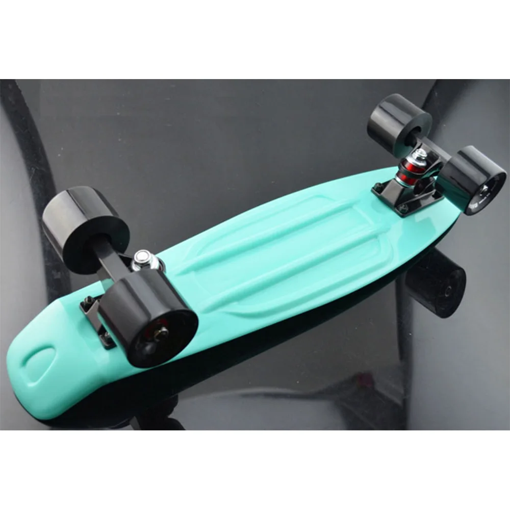 Mini Cruiser Skateboard Retro Komplettboard 22" Cruiser Board LED Rolle Grün DHL 