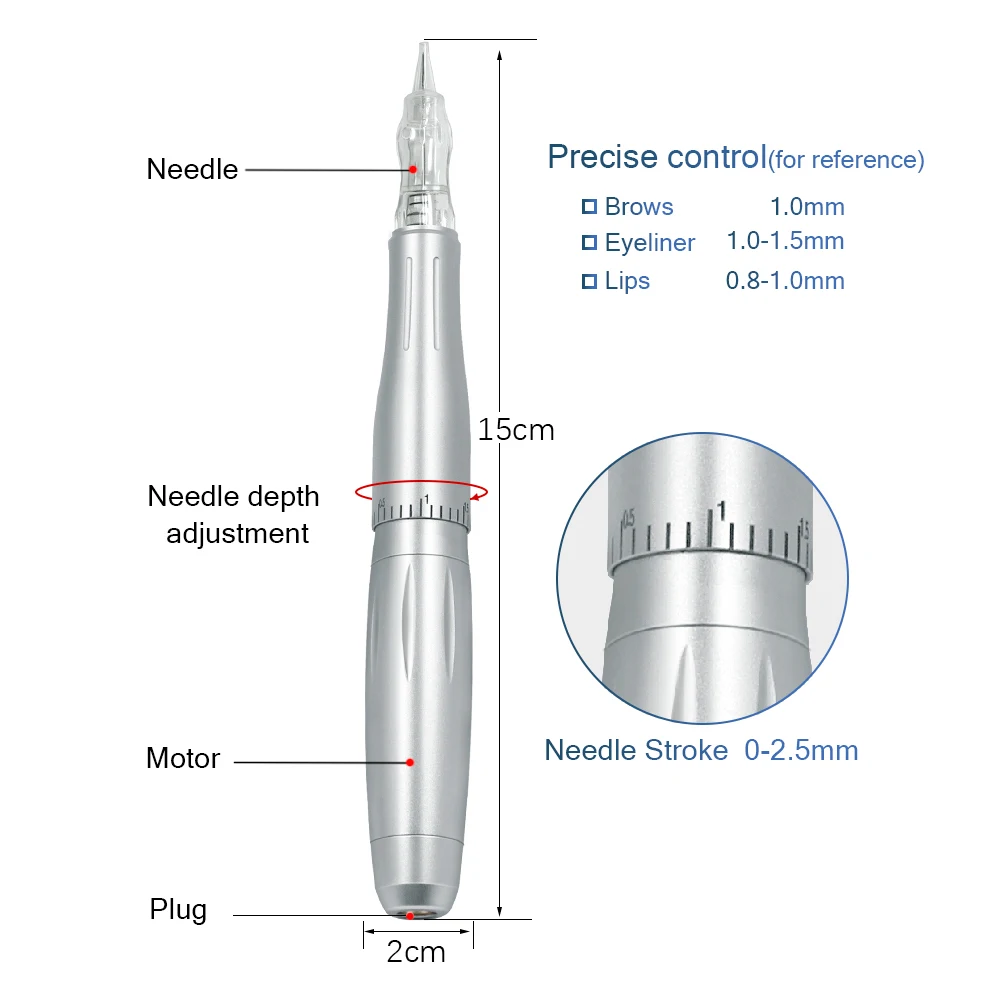 Professional Permanent Makeup Machine Rotary Tattoo Machine Pen Gun Microblading For Eyebrow Eyeliner Lip Dermograph Tattoo Kit