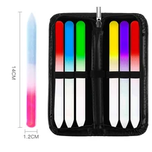 6 шт./компл. с украшением в виде кристаллов Стекло файл буферный Маникюр Стекло Набор для маникюра ногтей файлы для профессионального для маникюра и ухода за ногтями для Для женщин
