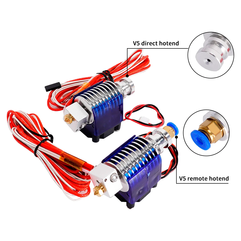 Hotend E3d v5 v6 Hotend Impressora 3d Extrusora 04 mm Bico para 175 mm Filamento Cabeça de Impressão Distância Direta 12v 24v - Imagem 2