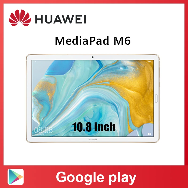 Original Huawei Mediapad M6 10.8 inch 4GB 64GB WIFI LTE Kirin 980 Octa Core Android 9.0 Tablet Type-C Google play GPU Turbo 3.0