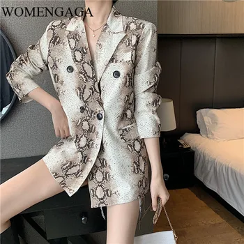 

Korea Snake Print Blazers Women Long Slim Blazers And Jackets Fashion Ladies Coats Suit Jacket Female 2020 Clothes 2TTF
