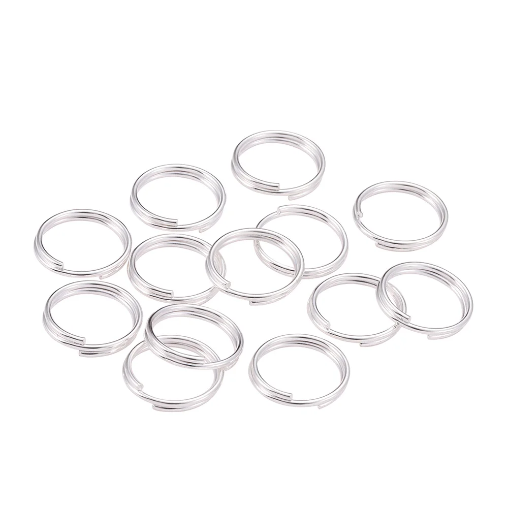 200 шт./лот, 4, 6, 8, 10, 12 мм, открытые кольца с двумя петлями, золотое, серебряное, Раздвоенные кольца, разъемы для изготовления ювелирных изделий, сделай сам - Цвет: Silver