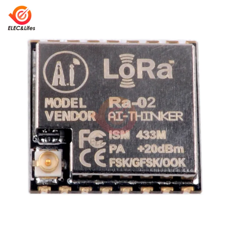 Ra-02 LoRa SX1278 433 МГц беспроводной модуль передачи спектра IPEX Разъем с экранирующей оболочкой для SPI GPIO интерфейс