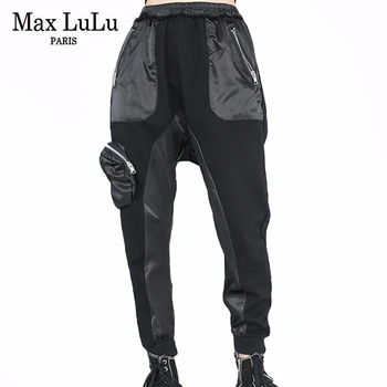 

Max LuLu New 2020 Spring Korean Fashion Designer Ladies Vintage Pants Women Loose Casual Trousers Streetwear Pantalons Plus Size