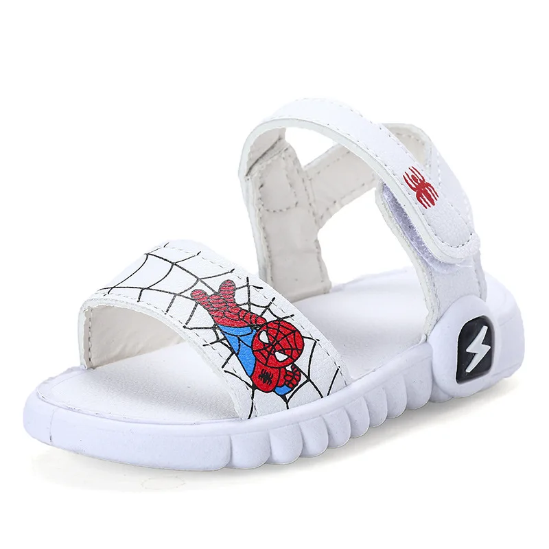 Summer Baby Boys Sandals Kids Beach Shoes Children Shoes Cartoon Spiderman Girl Shoes Baby Sandals Breathable Soft Toddler Shoes leather girl in boots