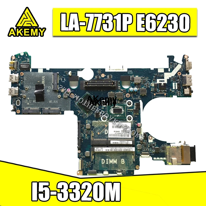 Voor Dell E6230 Laptop Moederbord I5-3320M LA-7731P CN-05CDR9 CN-039GJ4 Voor Dell E6230 Laptop Moederbord I5-3320M LA-7731P CN-05CDR9 CN-039GJ4