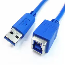 USB 3,0 B Женский USB 3,0 кабель USB 3,0 A male-B Женский кабель для передачи данных 30 см, используемый в жестком диске коробка принтер сканер и т. Д.;