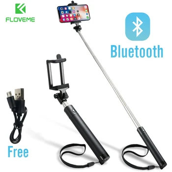 

FLOVEME Wireless Bluetooth Selfie Stick for iPhone/Android Foldable Handheld Monopod Shutter Extendable Mini Tripod Monopod