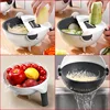 Multi Manual Slicer Rotate Vegetable Cutter With Drain Basket Multi-function Kitchen Veggie Shredder Grater Slicer Free Peeler ► Photo 3/4