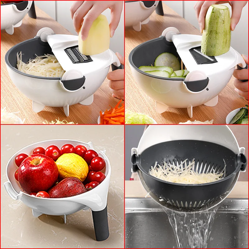 Coupe-légumes tempête multifonctionnel, râpe domestique sl479, filiaire de  pommes de terre, concombre, cordes, type tambour, coupe-légumes à poignée  de main - AliExpress