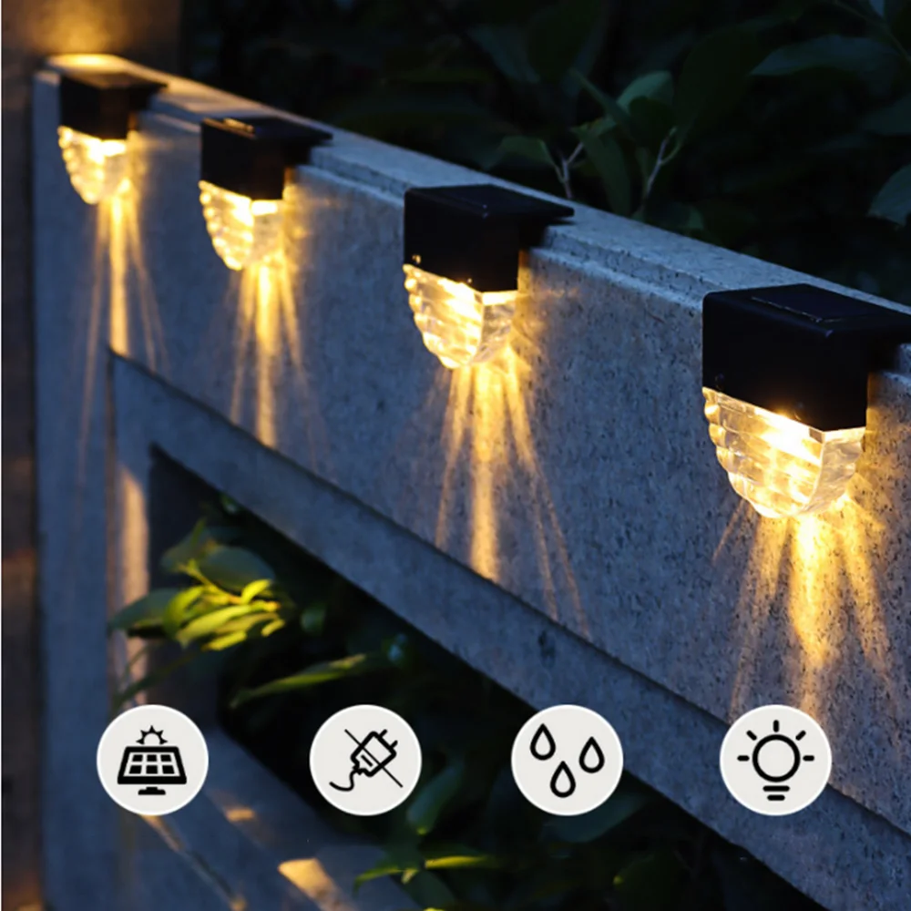 

LED Solar Lamp Garden Lights Outdoor Waterproof Solar Sunlight RGB Light Gradient Garden Decor Stair Fence Lamp for Patio Yard