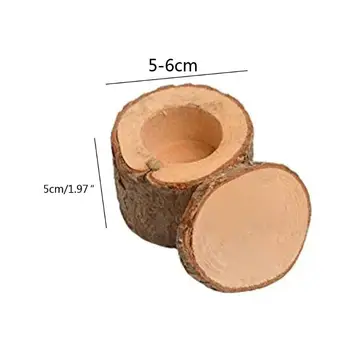 

5-6cm Small Size Handmade Unfinished Blank Wedding Ring Box Natural Wood Jewelry Dispaly DIY Lettering Rustic Ring Box