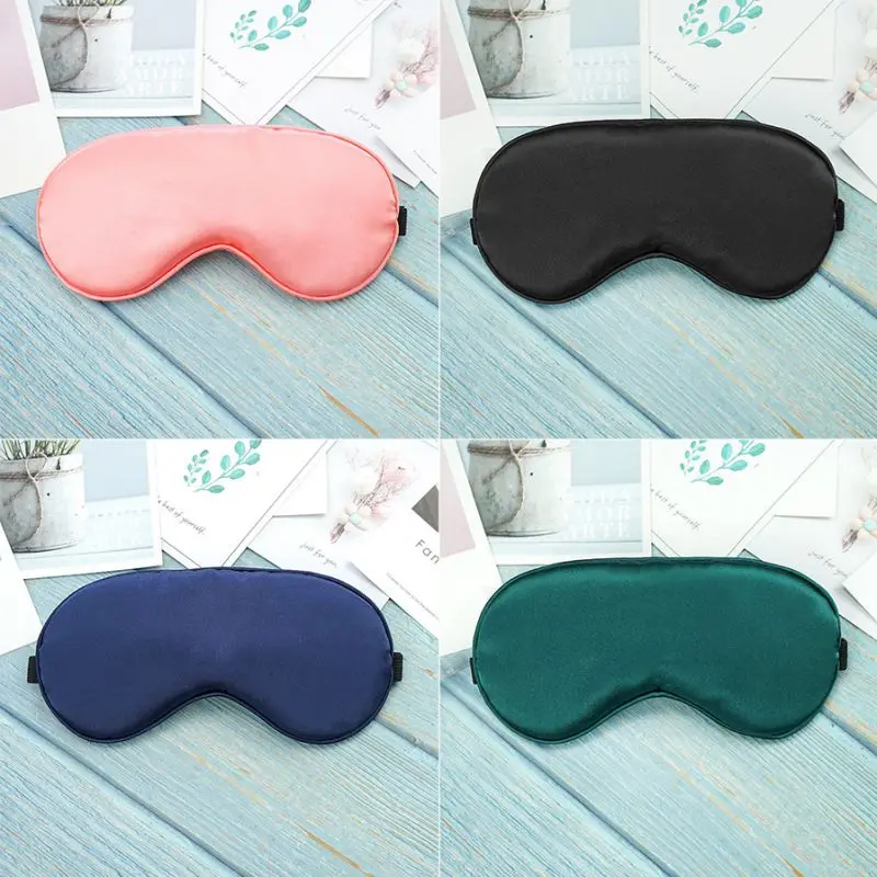 Mutil-color Натуральные Шелковые очки затенение с регулируемыми ремешками дышащие спальные очки для женщин и мужчин маска для глаз