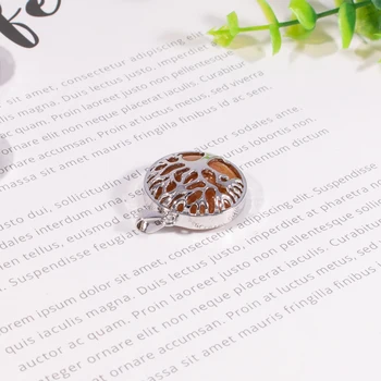 

Fubaoying Natural Stone Yellow Jades Tree Of Life Necklace Pendant Women Charms For Jewelry Making