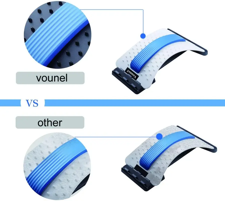 Back Stretch, Multi-level Lumbar Back Equipment Massager Magic Stretch for Pain Relief, Relaxation Spine Stretching Device