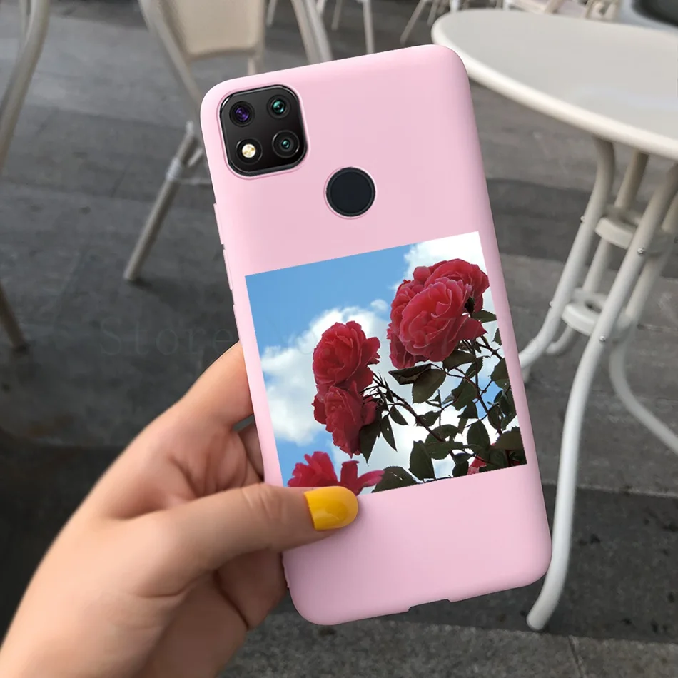 Sunflower Painted Soft Silicone Phone Case For Xiaomi Redmi 9C NFC 9 C 9A Case Butterfly Back Cover For Redmi 9A 9C 9 a Bumper
