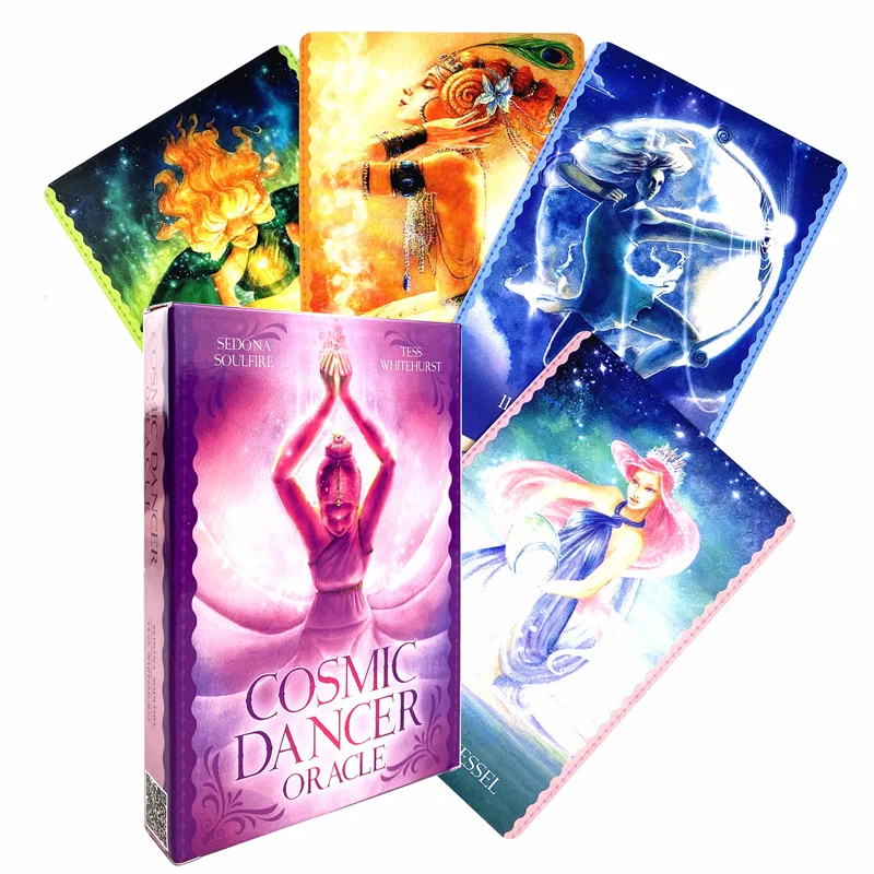 English Tarot Card Cosmic Dancer Oracle Card Divination Tarot Deck Card With PDF Guidance Board Game For Adult for new audi a3 8y 2021 octavia high line rear view camera with guidance line wiring harness 5wd 980 5565e3827566 5e3 827 566