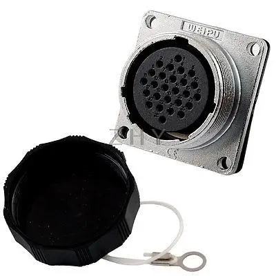 

AC 400V 5A 28mm Base 26 Pins Aluminum Panel Capped Aviation Connector Plug