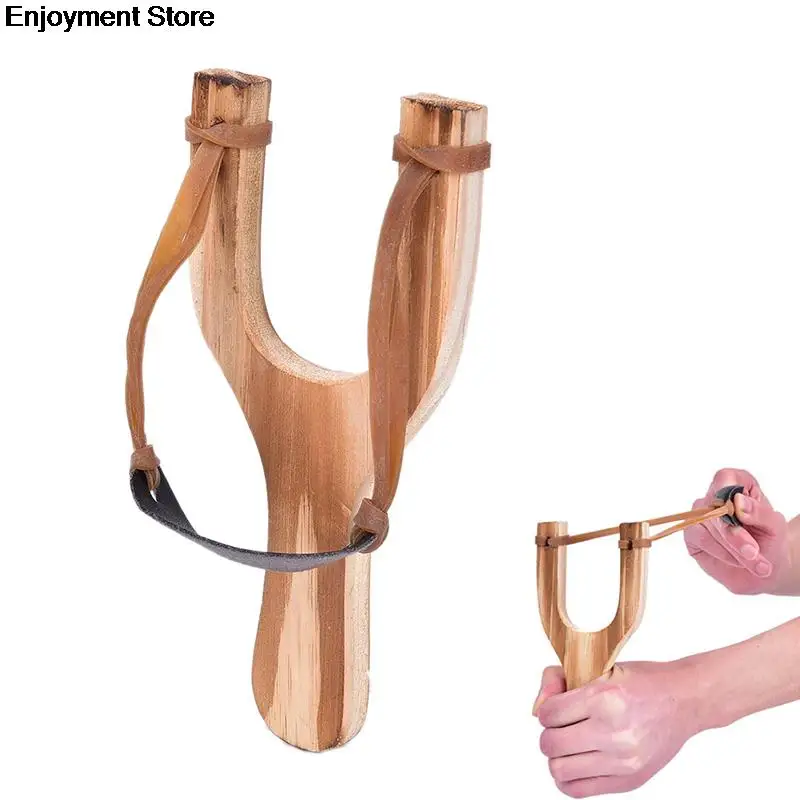 1Pcs Powerful Slingshot Rubber Band Catapult Toys Wood Made Game Tool Outdoor Sports Accessories 2 Styles | Спорт и развлечения