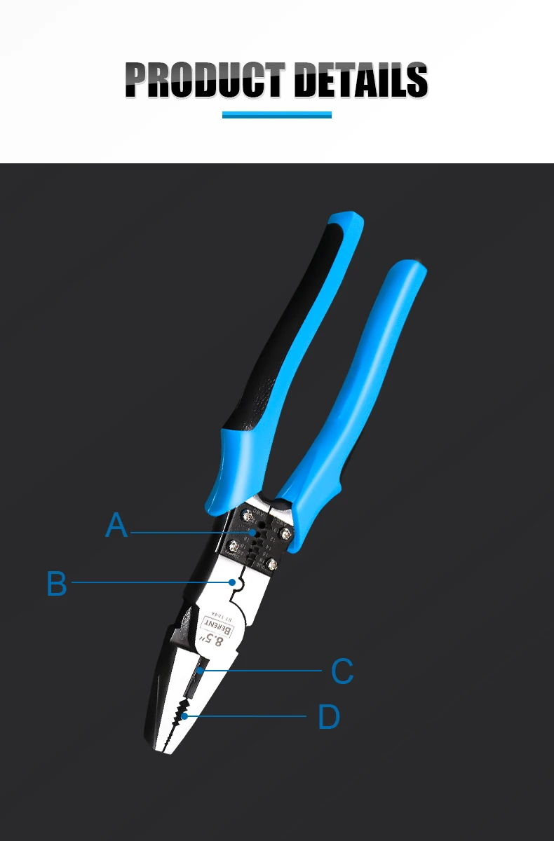 wirecutter closet organizer on Berent Wire Cutter Stripper 8 5 Vise Long Nose Diagonal Pliers Labor Saving For Cutting Copper Iron Steel Wires Electrician Super Offer 55dfee Cicig