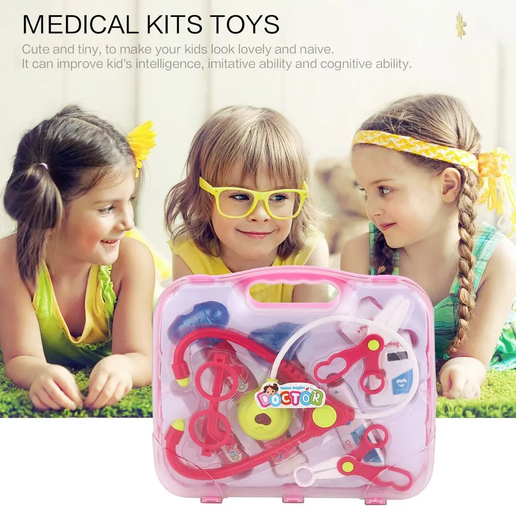 Children Pretend Play Doctor Nurse Toy Set Portable Suitcase Simulation Medical Kit Kids Baby Educational Role Play Classic Toys