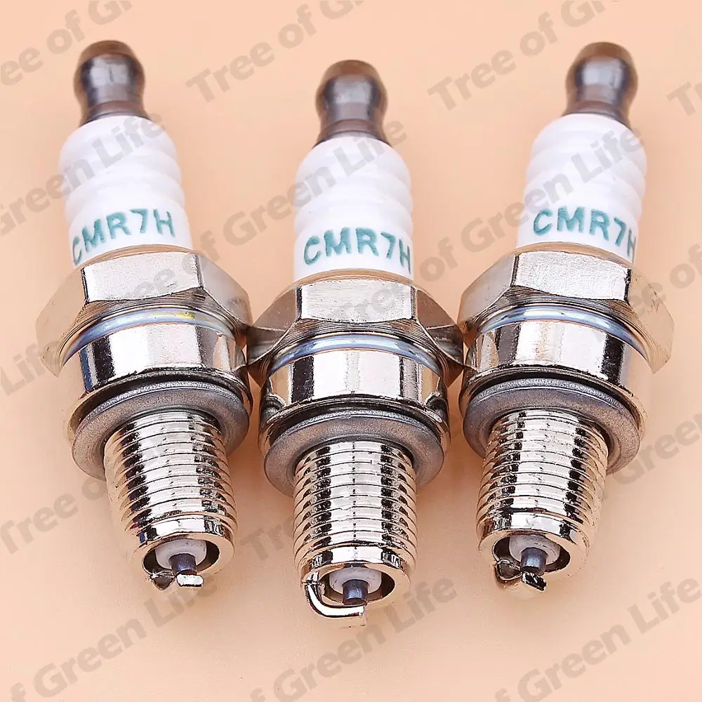 Spark Plug For Stihl Honda Robin Mitsubishi Makita 4 Stroke Trimmer Brushcutter Blower Engine CMR7H 3pcs/lot brush cutter engine gasoline engine
