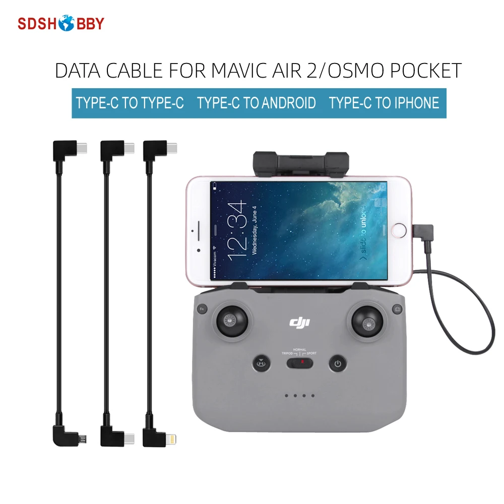 1 шт. TYPE-C для Android IOS кабель передачи данных линия DJI FPV очки V2/карман 2/MAVIC AIR 2/OSMO