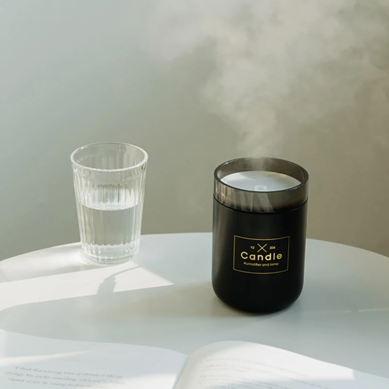 

Ultrasonic Air Humidifier Candle Romantic Soft Light USB Essential Oil Diffuser Car Purifier Aroma Anion Mist Maker Air Humidif