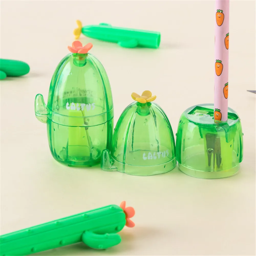 Милый зеленый карандаш кактус точилка для детей студентов подарки Kawaii школьные канцелярские принадлежности офисные классные принадлежности papeleria