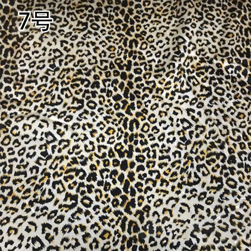 Yomdid леопардовая сатиновая ткань практичная DIY Швейные аксессуары для одежды шарф ручной работы материалы для украшения одежды - Цвет: 7