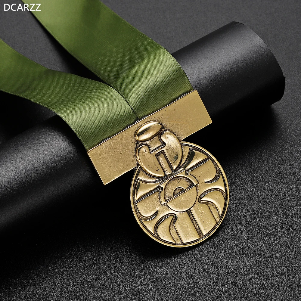 Длинное ожерелье с медалью Yavin "Звездные войны", 80 см, золотой медальон с лентой, ожерелье джедаев Люка Скайуокера, s Han Solo Chewbacca
