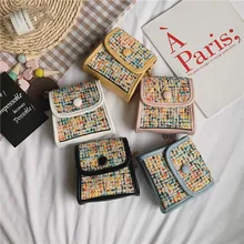 Корейская версия Детской Сумки г. Осенняя новая симпатичная сумка через плечо милая сумка на цепочке для девочек