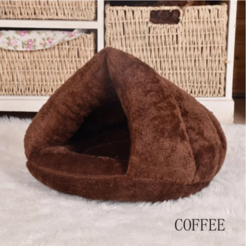 coffee Собака Кошка пещера Igloo кровать корзина дом Котенок Мягкая Уютная домашняя Подушка Питомник товары для домашних животных - Цвет: coffee