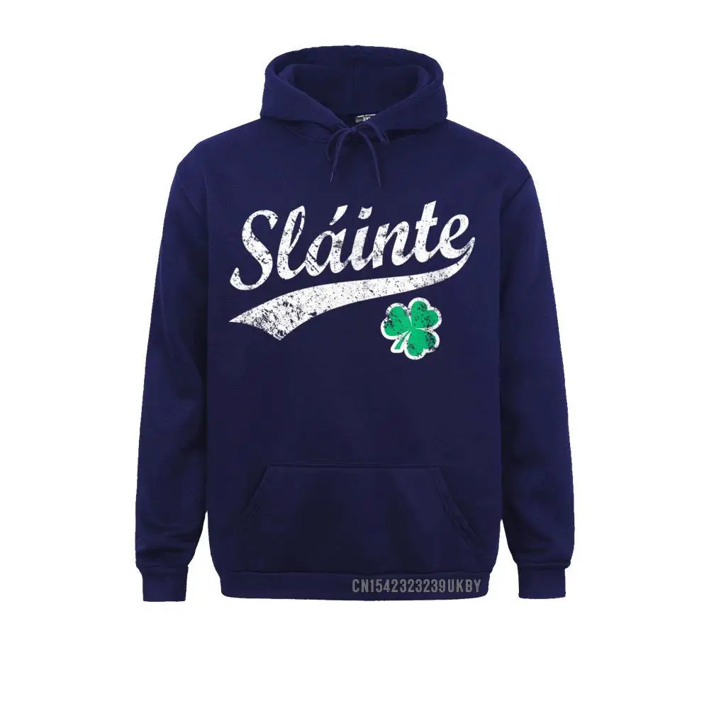 Vintage Team Slainte Irish St. Patrick's Day T-Shirt__A10878 Long Sleeve Hoodies  Women Sweatshirts Simple Style Sportswears Discount Vintage Team Slainte Irish St. Patrick's Day T-Shirt__A10878navy
