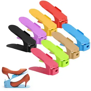 

Adjustable Shoe Racks Organizer Footwear Support Slot Space Saving Cabinet Closet Stand Double-layer Storage Rack Shoebox Hot