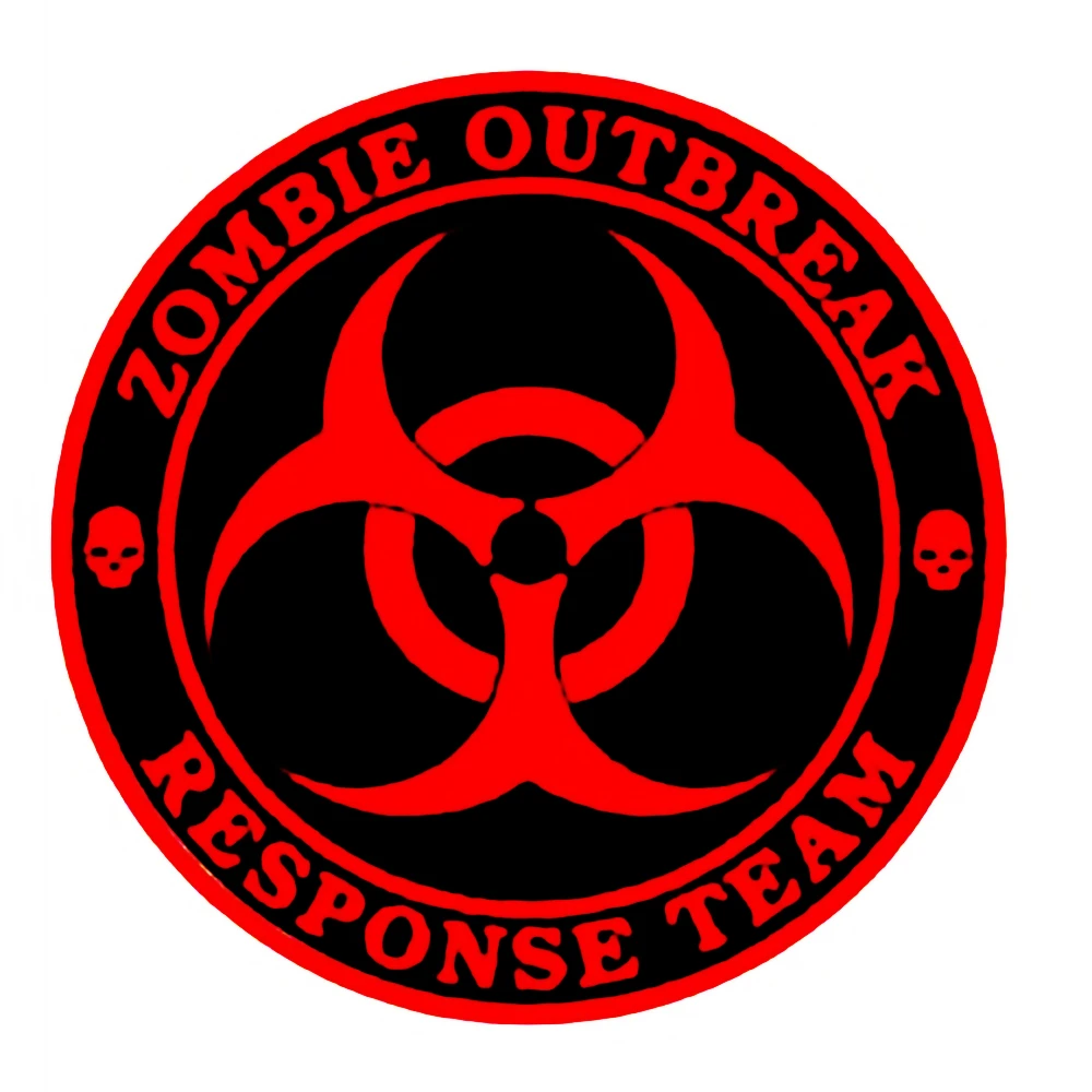 

Customized Zombie Outbreak Burning Reaction Auto Sticker Pvc Car Decoration Accessories Sunscreen Waterproof Decal 13cm*13cm