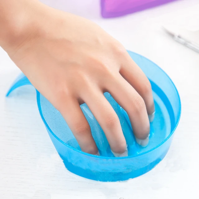Manicure Bowl Soak Finger Acrylic Tip Nail Soaker Treatment Remover for DIY Salon Nail Spa Bath