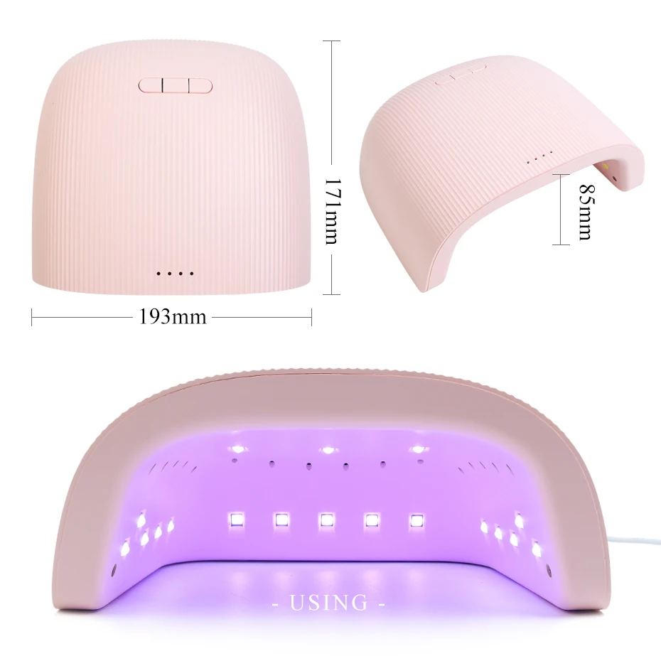 48W Professional UV Lamp LED Sunlight Nail Dryer Lamp Fast Curing For All Gel Polish Nail Art Tool Smart Timing Equipment BE1504