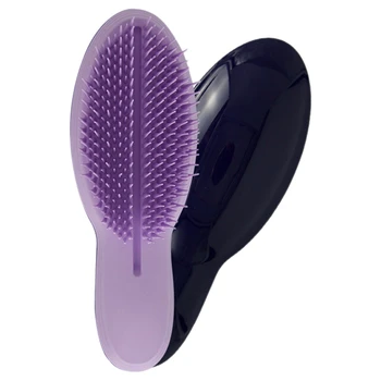 

1Pc Anti-Static Hair Brush Comb Styling Teezer Shower Electroplate Detangling Massage Comb for Salon Styling Hair