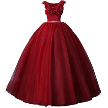 Реальное изображение бордовые платья Quinceanera, детская куртка с цветочной аппликацией vestidos de 15 anos дебютантка бальное платье айва anos