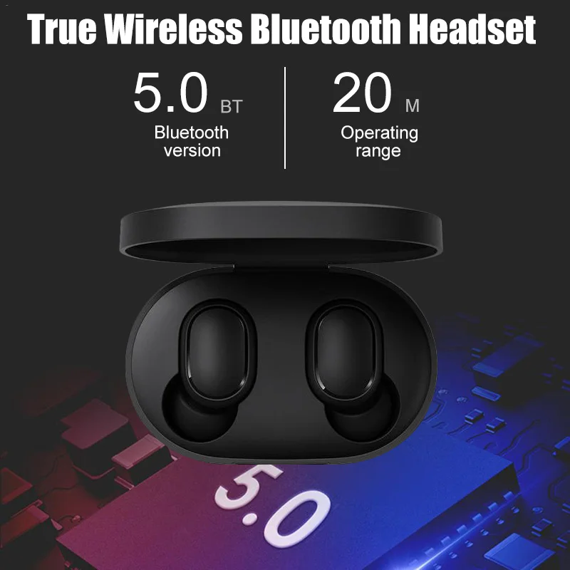 Оригинальные беспроводные bluetooth-наушники Xiaomi Redmi Airdots TWS с голосовым управлением, стерео басы, Bluetooth 5,0, наушники с шумоподавлением