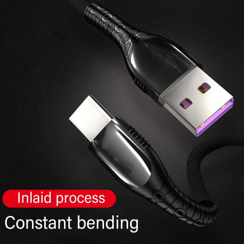 Светодиодный 5А usb type C кабель для быстрой зарядки USB C кабель для быстрой зарядки Micro usb type-C кабель для huawei mate 20 Pro P20 samsung Xiaomi