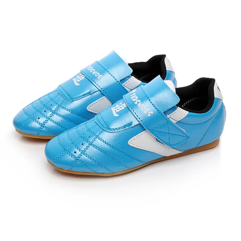 

USHINE blue sports shoes KungFu Wushu Taichi Karate martial arts wrestling sneakers Taekwondo shoes children adults