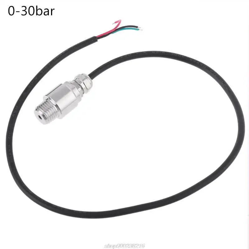 DC 5V 1/4 NPT Pressure Transducer Transmitter Sensor Stainless Steel Oil Air Water 10/20/30 Bar JY27 12
