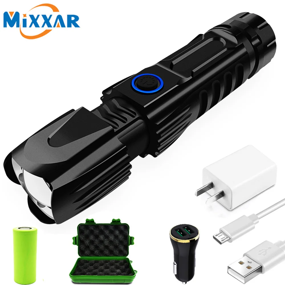 ZK20 дропшиппинг светодиодный фонарик XHP90 телескопический зум USB ...