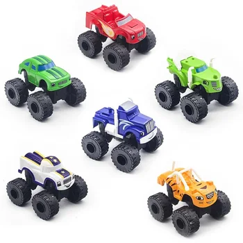 

Racing Car 6pcs/lot Blaze Monster Diecast Toy Russia Miracle Crusher Truck Toys Vehicle Car Transformation Toys Gifts For Kids