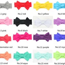 Babies' Headwear Children Cotton Cloth Hair Band 16-Color Europe And America Large Bow Baby Elasticity Headband